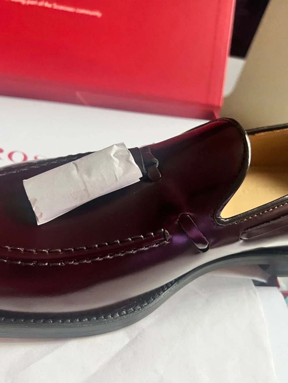 William Burgundy Bright Loafers ,